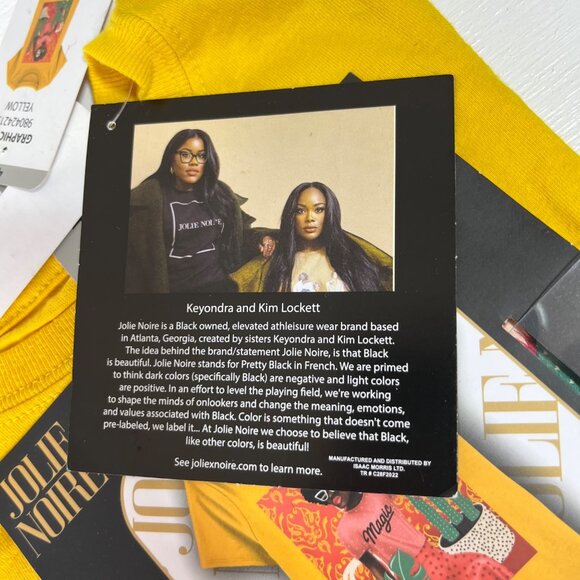 Jolie Noire Graphic Tee Tshirt Black is Beautiful Girls Yellow 6/6X New - Picture 6 of 6